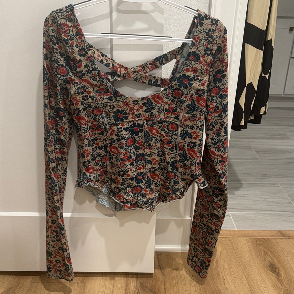 Free People Multicolor Floral Blouse